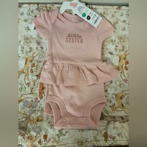 Carter's Pink Little Sister Newborn Onesie with matching pants
